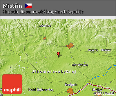 Physical 3D Map of Mistřín