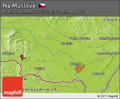 Physical 3D Map of Na Mušlově