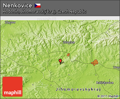 Physical 3D Map of Nenkovice