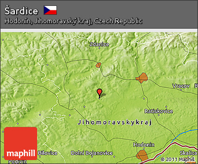 Physical 3D Map of Šardice