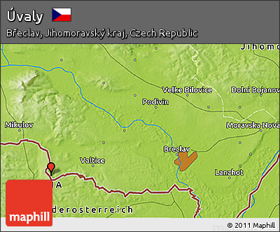 Physical 3D Map of Úvaly