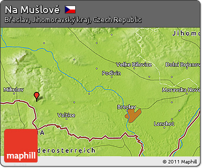 Physical 3D Map of Na Mušlově