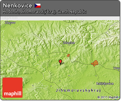 Physical 3D Map of Nenkovice