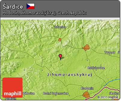 Physical 3D Map of Šardice