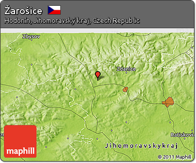 Physical 3D Map of Žarošice