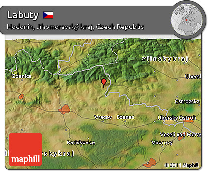 Satellite 3D Map of Labuty