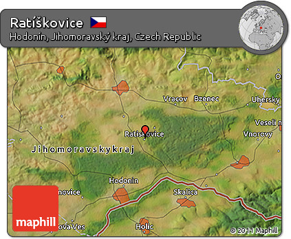 Satellite 3D Map of Ratíškovice