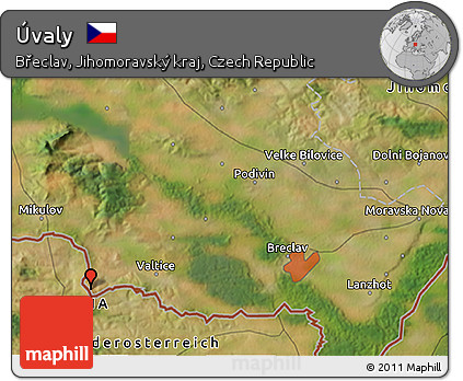 Satellite 3D Map of Úvaly