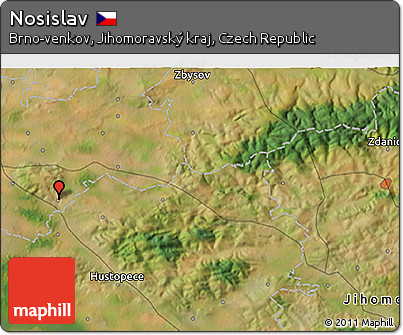 Satellite 3D Map of Nosislav