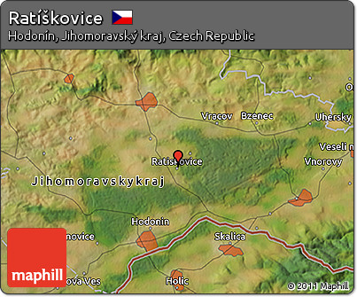 Satellite 3D Map of Ratíškovice