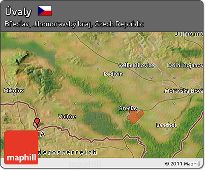 Satellite 3D Map of Úvaly