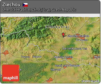 Satellite 3D Map of Zlechov