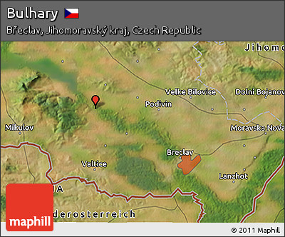 Satellite 3D Map of Bulhary