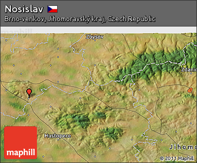 Satellite 3D Map of Nosislav