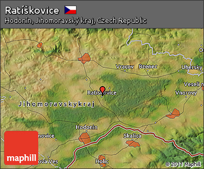 Satellite 3D Map of Ratíškovice
