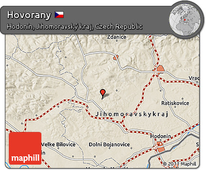 Shaded Relief 3D Map of Hovorany