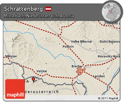 Shaded Relief 3D Map of Schrattenberg