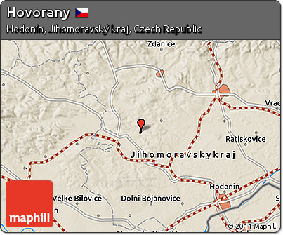 Shaded Relief 3D Map of Hovorany