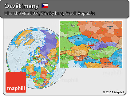 Political Location Map of Osvětimany