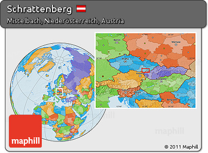 Political Location Map of Schrattenberg