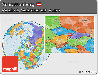 Political Location Map of Schrattenberg
