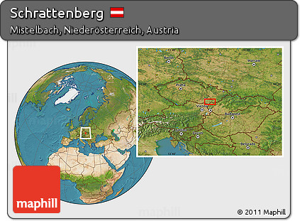 Satellite Location Map of Schrattenberg