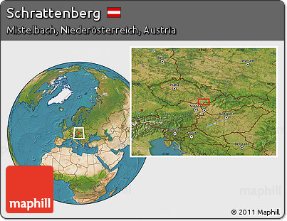 Satellite Location Map of Schrattenberg