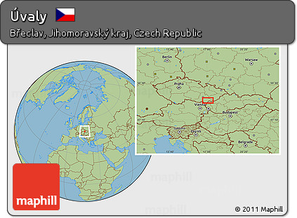 Savanna Style Location Map of Úvaly