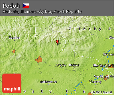 Physical Map of Podolí