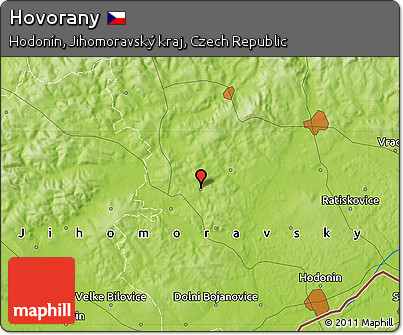 Physical Map of Hovorany