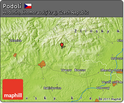 Physical Map of Podolí