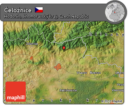 Satellite Map of Čeložnice