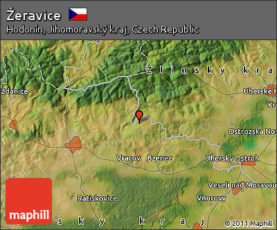 Satellite Map of Žeravice