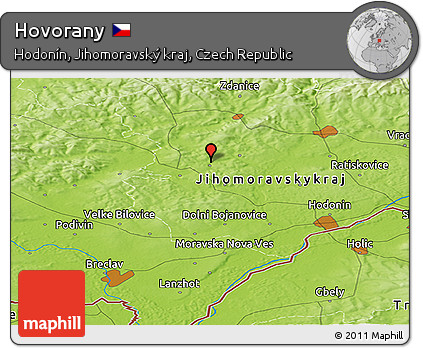 Physical Panoramic Map of Hovorany