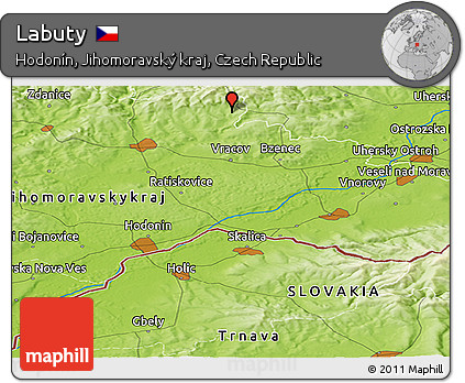 Physical Panoramic Map of Labuty