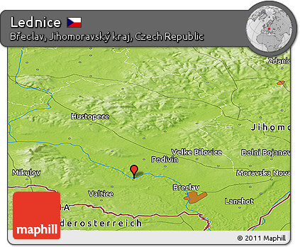 Physical Panoramic Map of Lednice