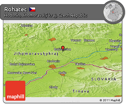 Physical Panoramic Map of Rohatec