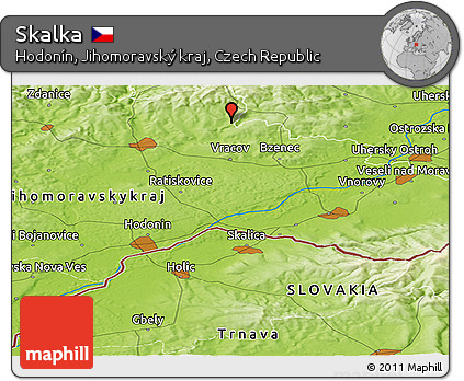 Physical Panoramic Map of Skalka