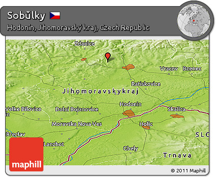 Physical Panoramic Map of Sobŭlky