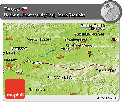 Physical Panoramic Map of Tasov