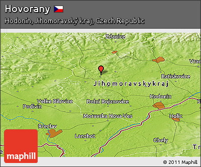 Physical Panoramic Map of Hovorany