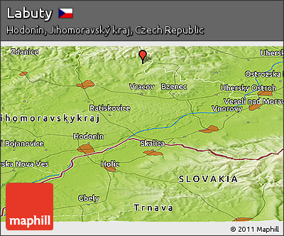 Physical Panoramic Map of Labuty