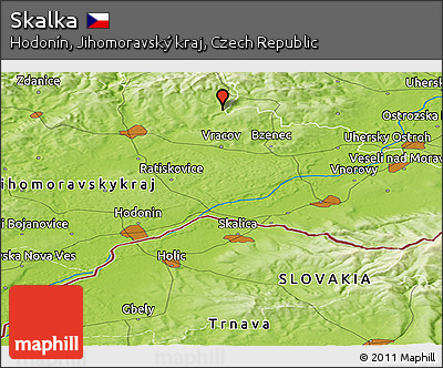 Physical Panoramic Map of Skalka