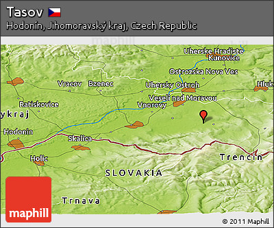Physical Panoramic Map of Tasov