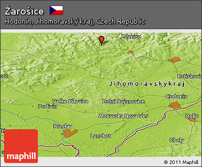 Physical Panoramic Map of Žarošice