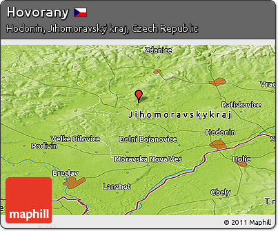 Physical Panoramic Map of Hovorany