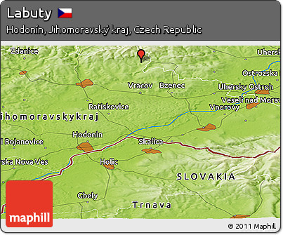 Physical Panoramic Map of Labuty
