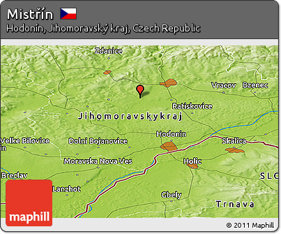 Physical Panoramic Map of Mistřín