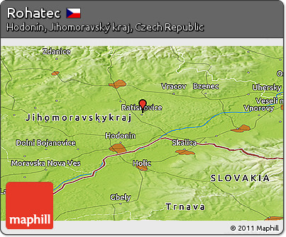 Physical Panoramic Map of Rohatec