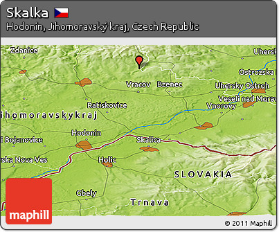 Physical Panoramic Map of Skalka